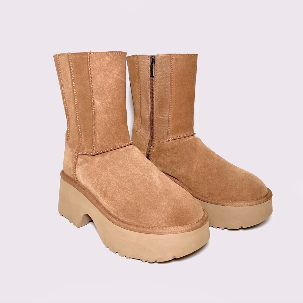 UGG Classic Twin Sean New Heights Boots Chestnut Size 9